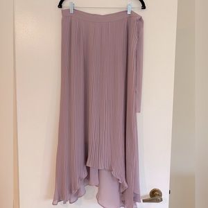 H by Halston Lavender Pleated Wrap Skirt